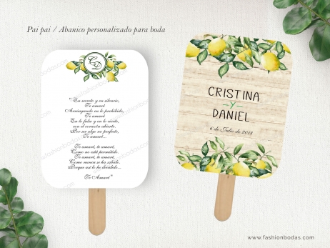 Pai Pai / abanicos para bodas personalizados Palace