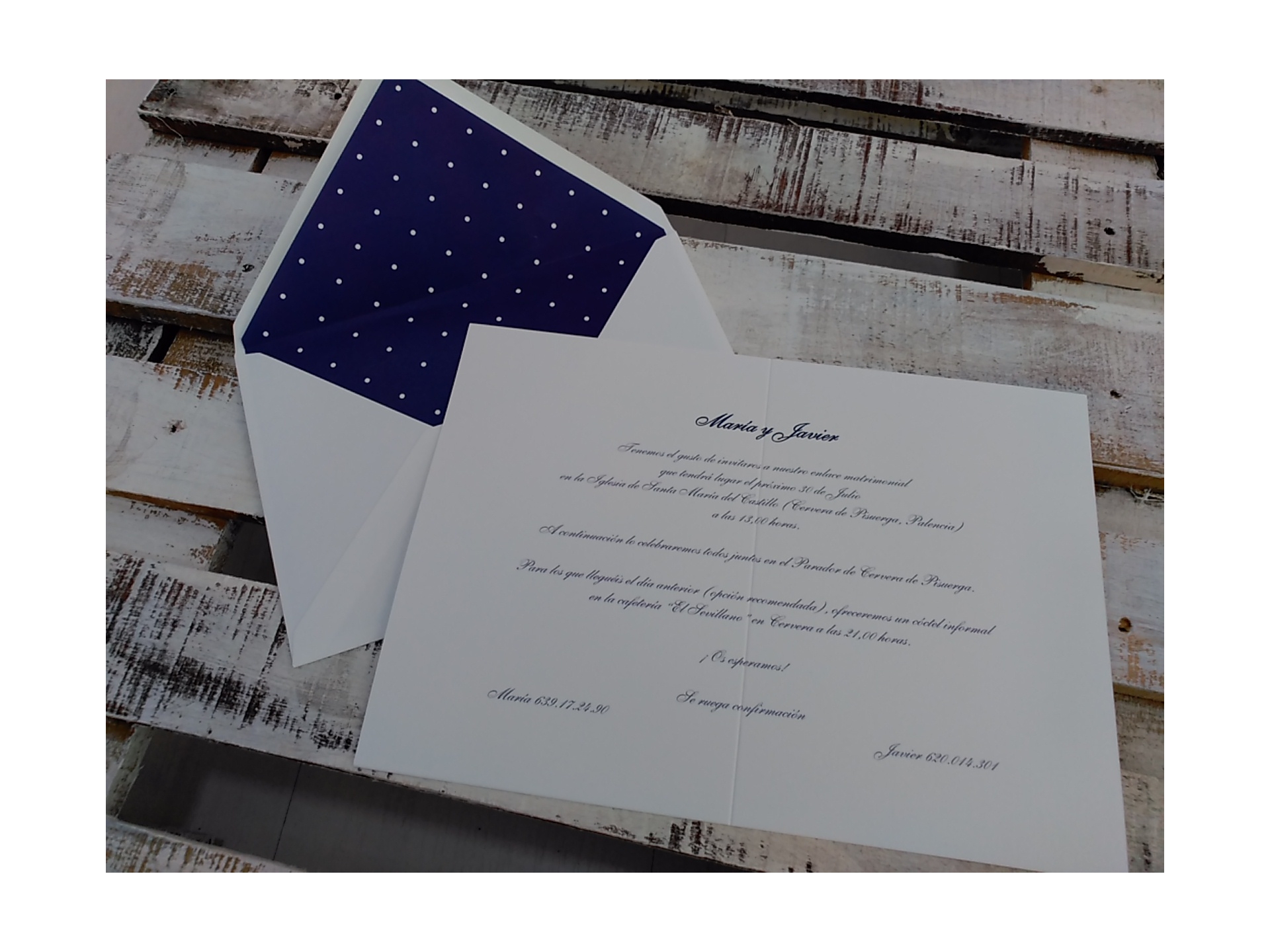 Invitación de boda - CLÁSICA DÍPTICO