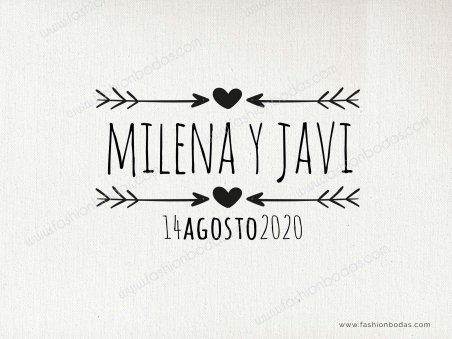 Sello para boda personalizado TINTA GRATIS