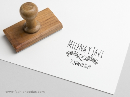 Sello para bodas personalizado TINTA GRATIS