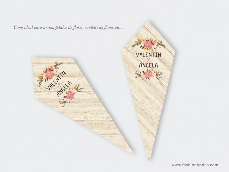 Conos para arroz/pétalos - FLORAL CARD