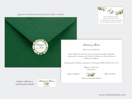 Invitación de boda - OLIVO