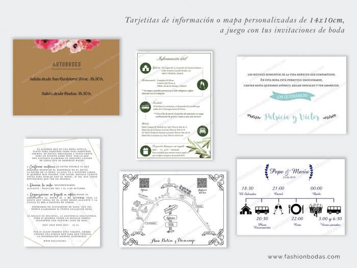 TARJETAS INFORMACIÓN A JUEGO