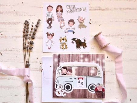 Invitación de boda papa y mama se casan barata  39807