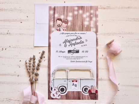Invitación de boda - PAPA Y MAMA SE CASAN  (C39807B)