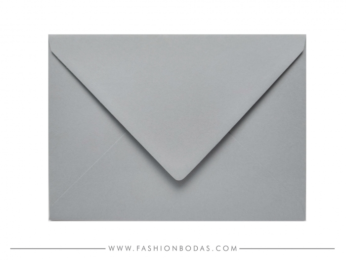 Sobres para invitaciones de boda - VERJURADO GRIS C5 (162x229mm)