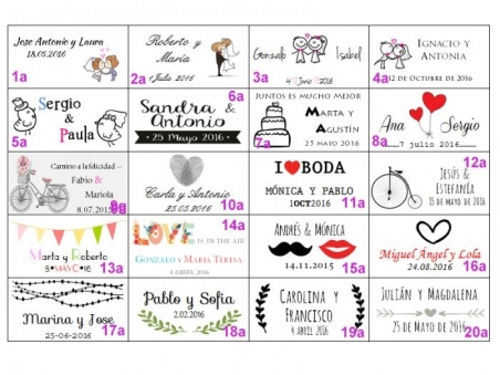 TARJETITAS PERSONALIZADAS para detalles DE BODA