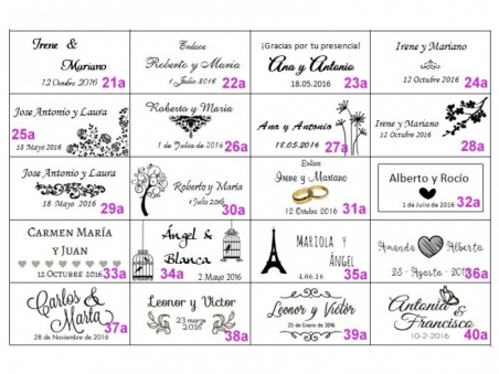 TARJETITAS PERSONALIZADAS para detalles DE BODA