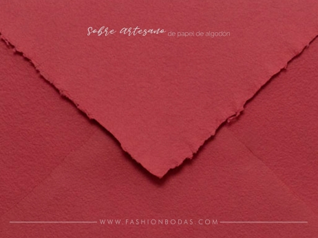 Sobres para invitaciones de boda - ARTESANAL ROJO VINO C5