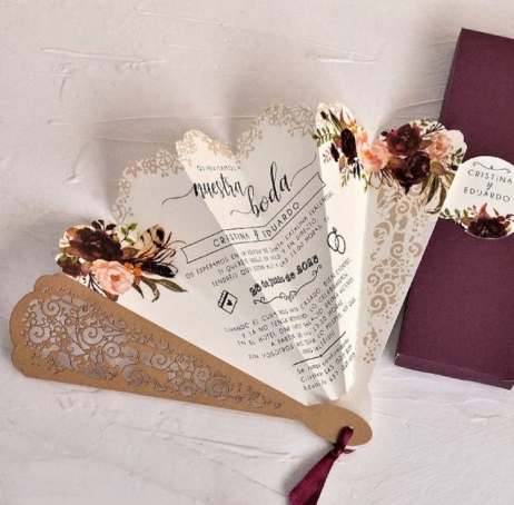 Invitación de boda - ABANICO   (39818 H)