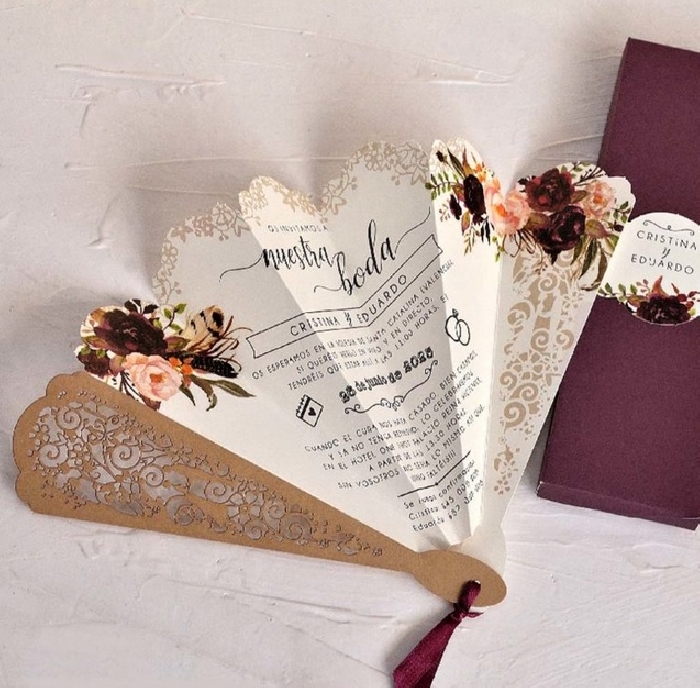 Invitación de boda - ABANICO   (39818 H)