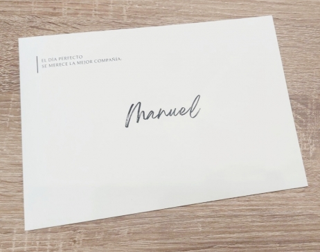 Impresión NOMBRE INVITADO EN SOBRE