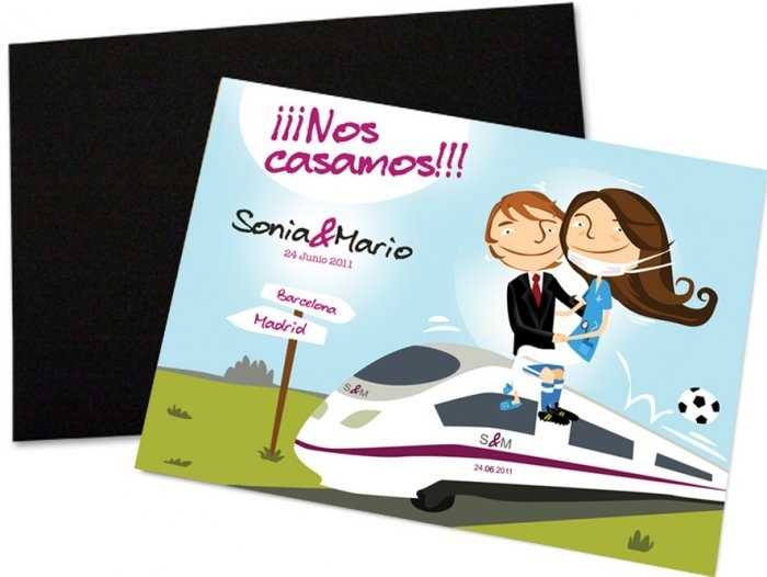 Invitación de boda - NOS VAMOS DE VIAJE Invitación de boda - NOS VAMOS DE VIAJE