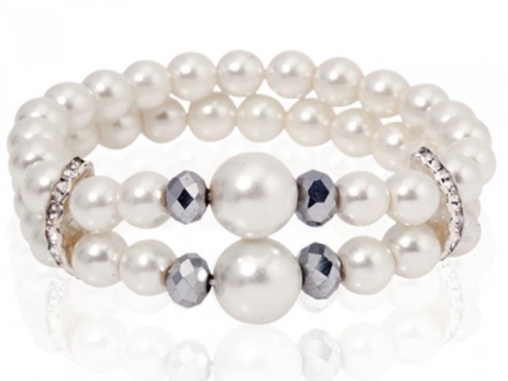 Detalle de boda - PULSERA PERLAS WHITE  ref  2035