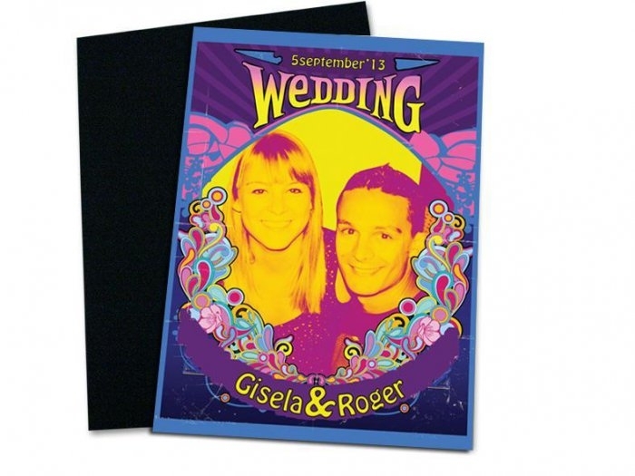 Invitación de boda - DISCO DE VINILO WOODSTOCK Invitación de boda - DISCO DE VINILO WOODSTOCK