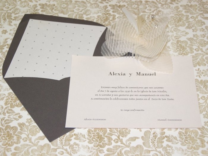 Invitación de boda - CLÁSICA 4106 Simple