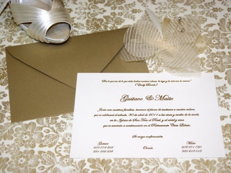 Invitación de boda - CLÁSICA 4139