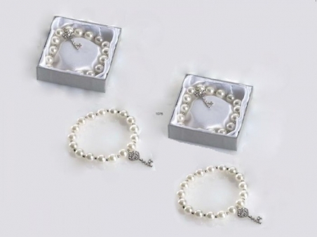 Detalle de boda - PULSERA PERLAS LLAVE