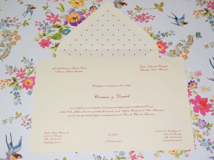 Invitación de boda - CLÁSICA 4111 Doble TOPITOS