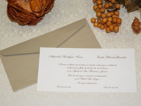 Invitación de boda - CLÁSICA 4109