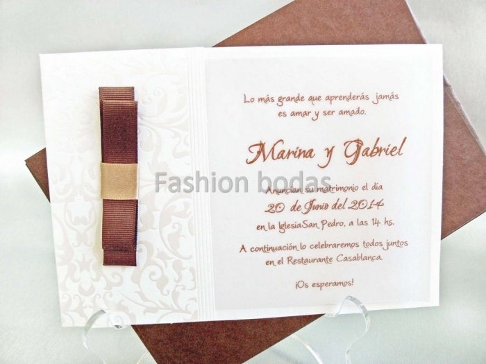 Invitación de boda - ELEGANTE MARRON (CARD 32811) Invitación de boda - ELEGANTE MARRON (CARD 32811)