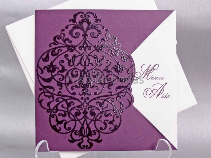 Invitación de boda - ELEGANTE MORADA (CARD 32812) Invitación de boda - ELEGANTE MORADA (CARD 32812)